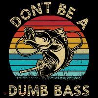Fishing Dont Be Dumb Bass Ornament thumb 1