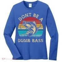 Fishing Dont Be Dumb Bass Women's Long Sleeve Shirt thumb 0