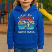 Fishing Dont Be Dumb Bass Kids Hoodie thumb 3
