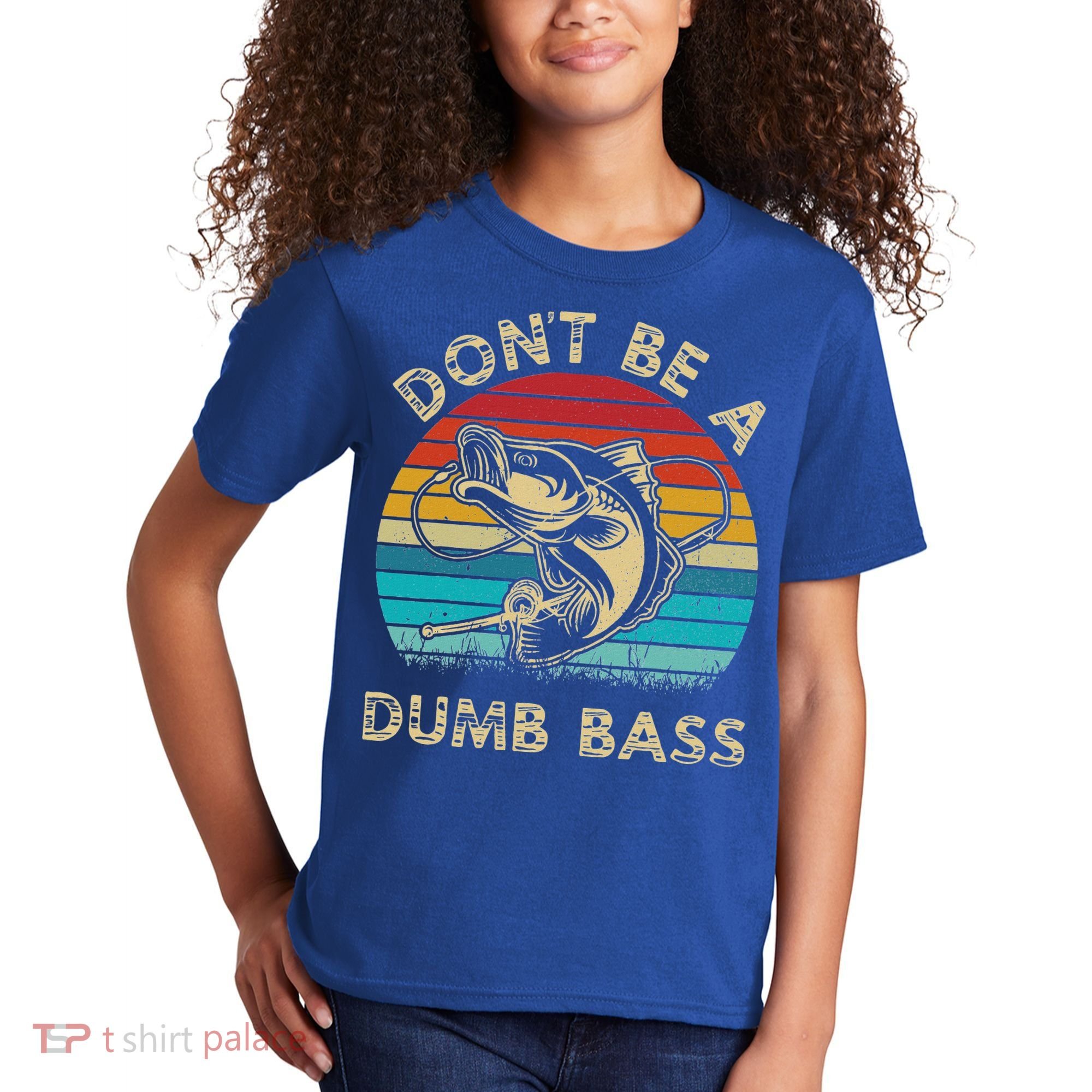 Fishing Dont Be Dumb Bass Kids T-Shirt