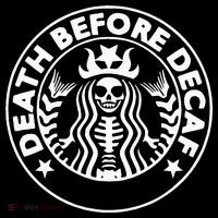 Funny Death Before Decaf Gift Cozy Coffee Lover Skeleton Coaster thumb 2