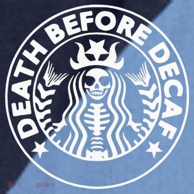 Funny Death Before Decaf Gift Cozy Coffee Lover Skeleton Raglan Baseball Sleeve Shirt