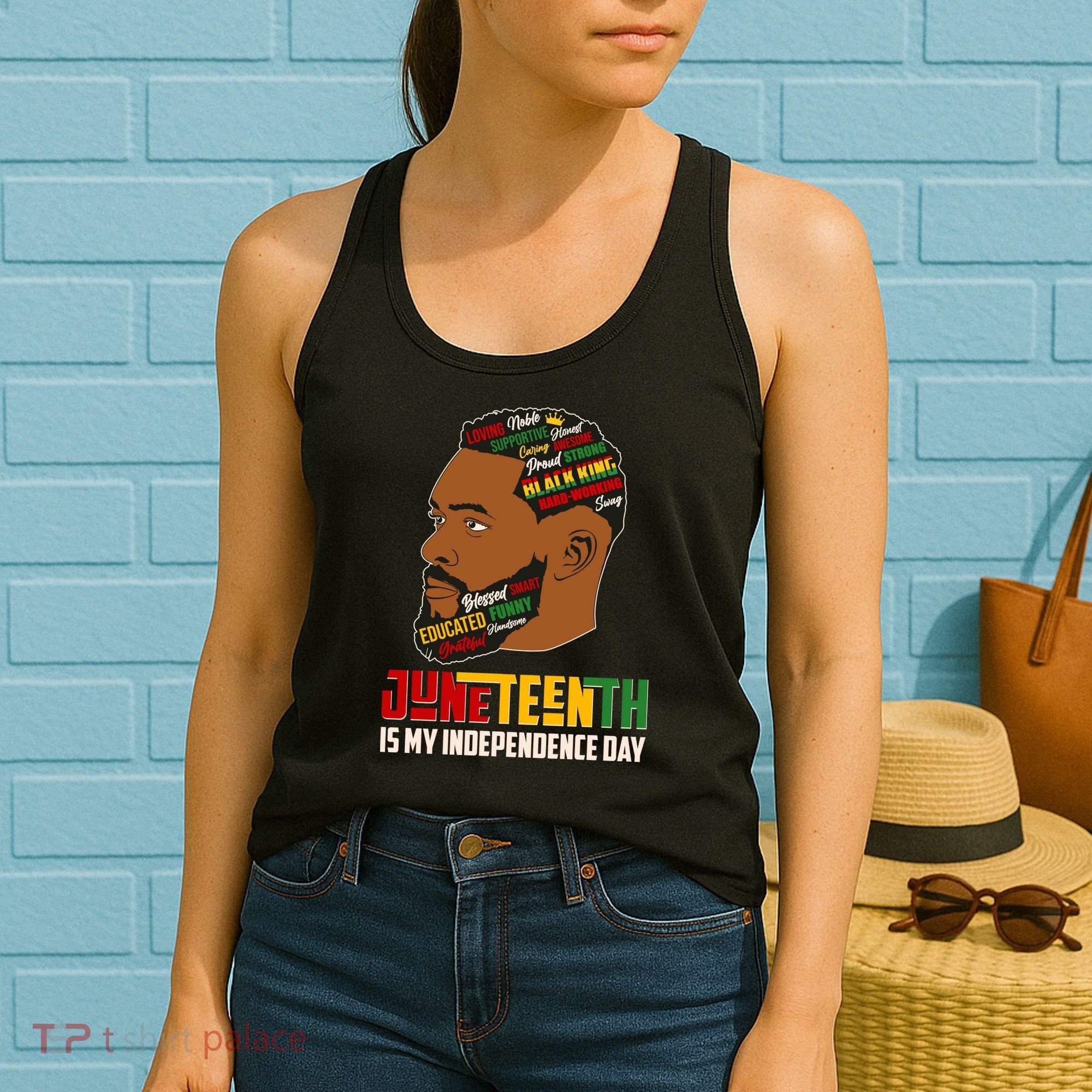 Father's Day Black King Juneteenth Is My Independence Day Women's Tank Top
