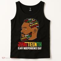 Father's Day Black King Juneteenth Is My Independence Day Tank Top thumb 2