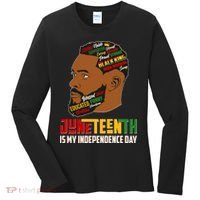 Father's Day Black King Juneteenth Is My Independence Day Women's Long Sleeve Shirt thumb 0