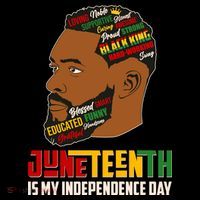 Father's Day Black King Juneteenth Is My Independence Day Kids Long Sleeve Shirt thumb 2