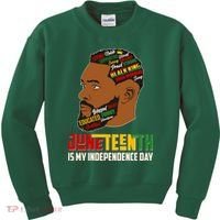 Father's Day Black King Juneteenth Is My Independence Day Kids Sweatshirt thumb 0