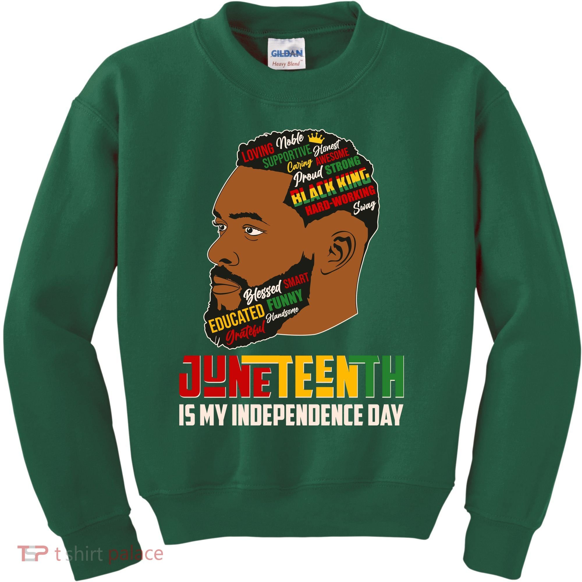 Father's Day Black King Juneteenth Is My Independence Day Kids Sweatshirt