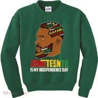 Father's Day Black King Juneteenth Is My Independence Day Kids Sweatshirt thumb 0