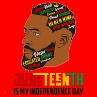 Father's Day Black King Juneteenth Is My Independence Day Santa Hat thumb 1
