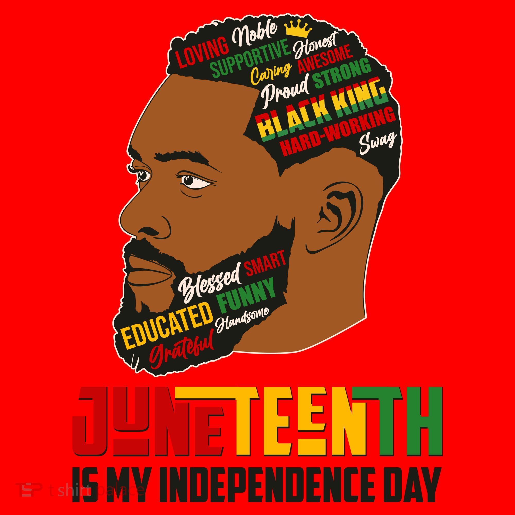 Father's Day Black King Juneteenth Is My Independence Day Santa Hat