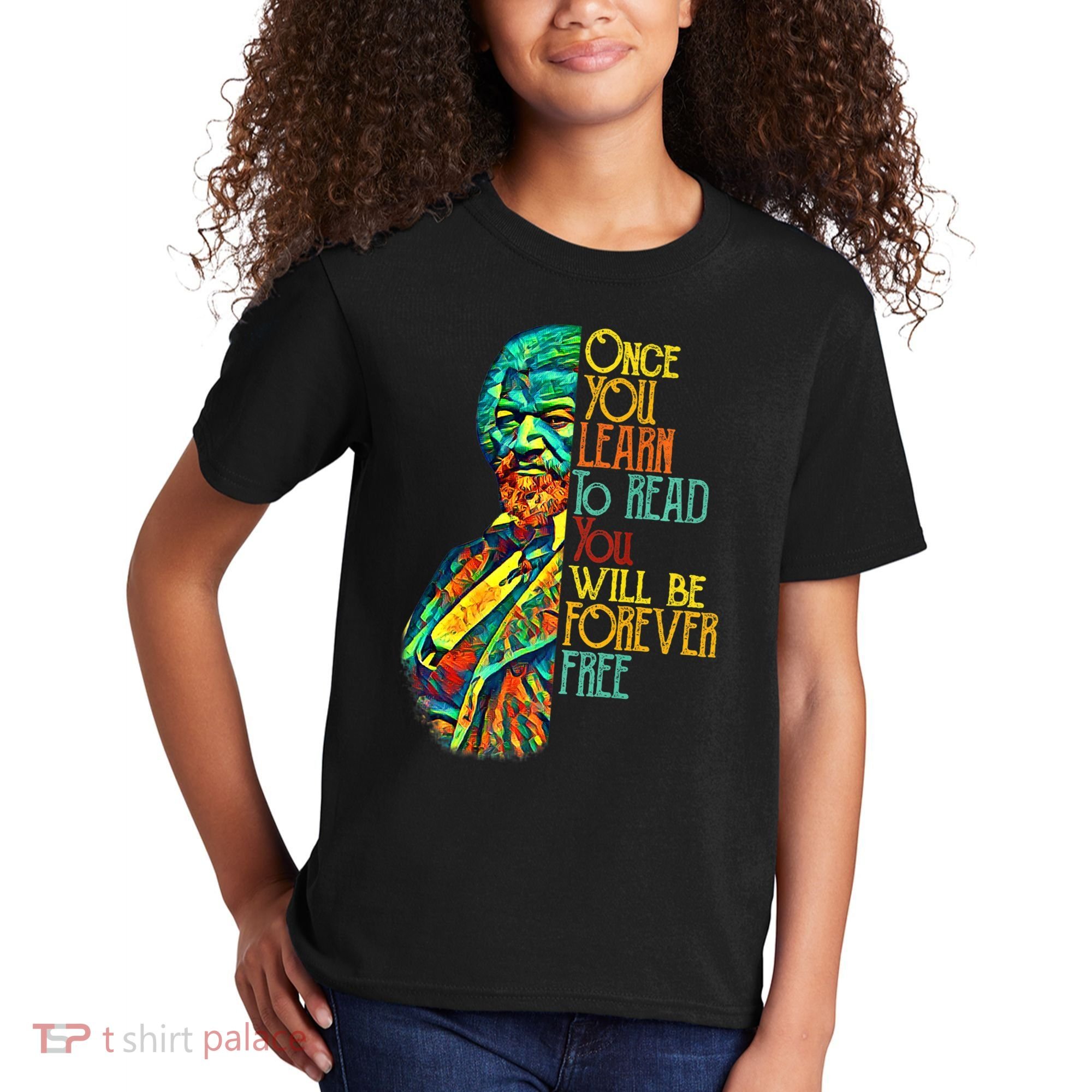 Frederick Douglass Black Leader Quote Black History Month Kids T-Shirt
