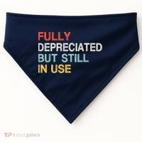 Fully Depreciated But Still In Use Funny Accounting Quote USA-Made Doggie Bandana thumb 0