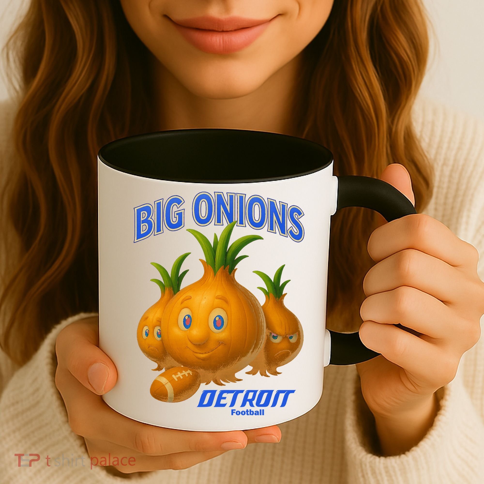 Funny Detroit Big Onions Football Coffee Mug