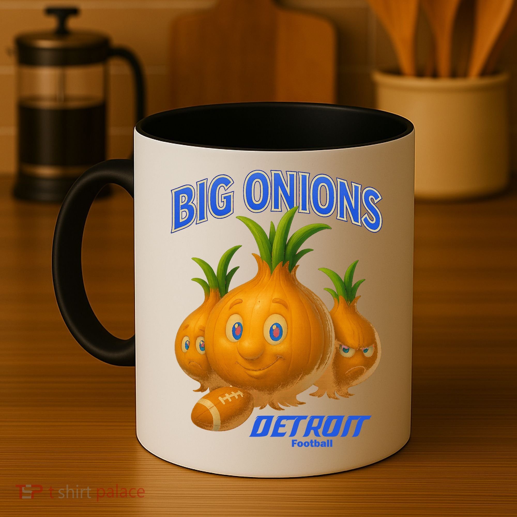 Funny Detroit Big Onions Football Coffee Mug