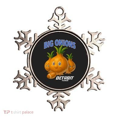 Funny Detroit Big Onions Football Ornament