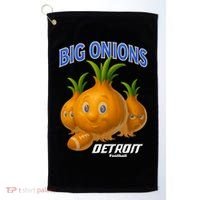 Funny Detroit Big Onions Football Golf Towel thumb 0