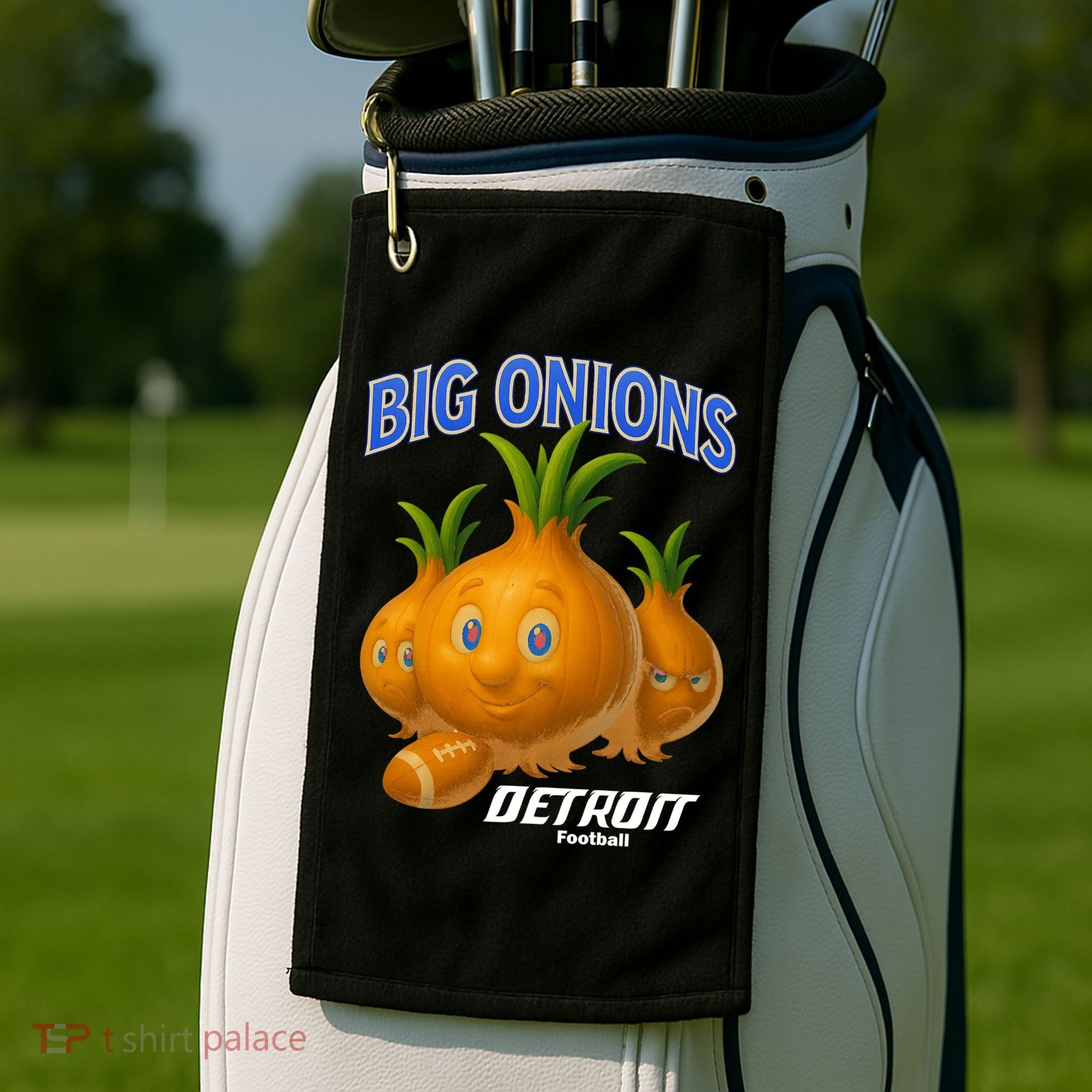 Funny Detroit Big Onions Football Golf Towel
