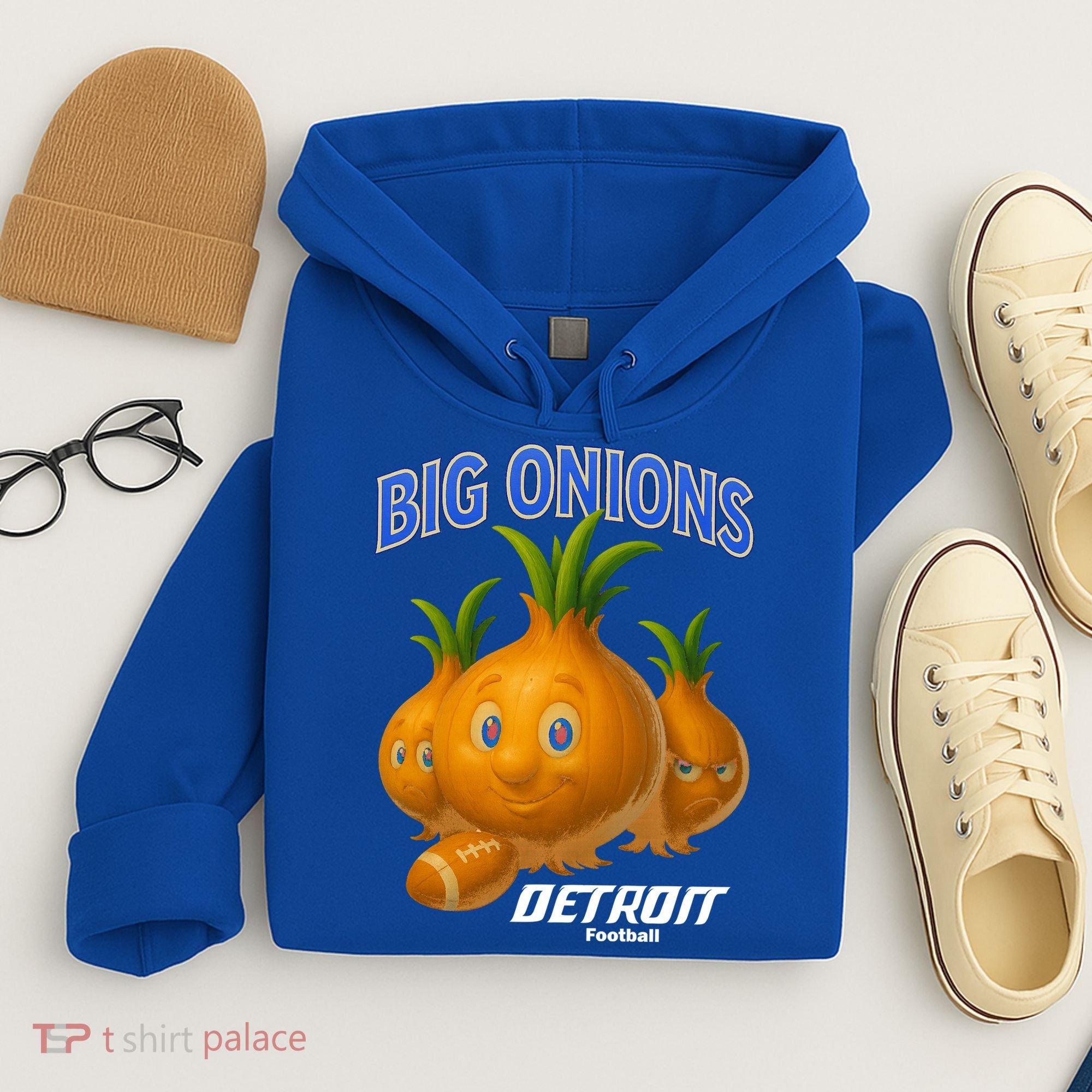 Funny Detroit Big Onions Football Hoodie