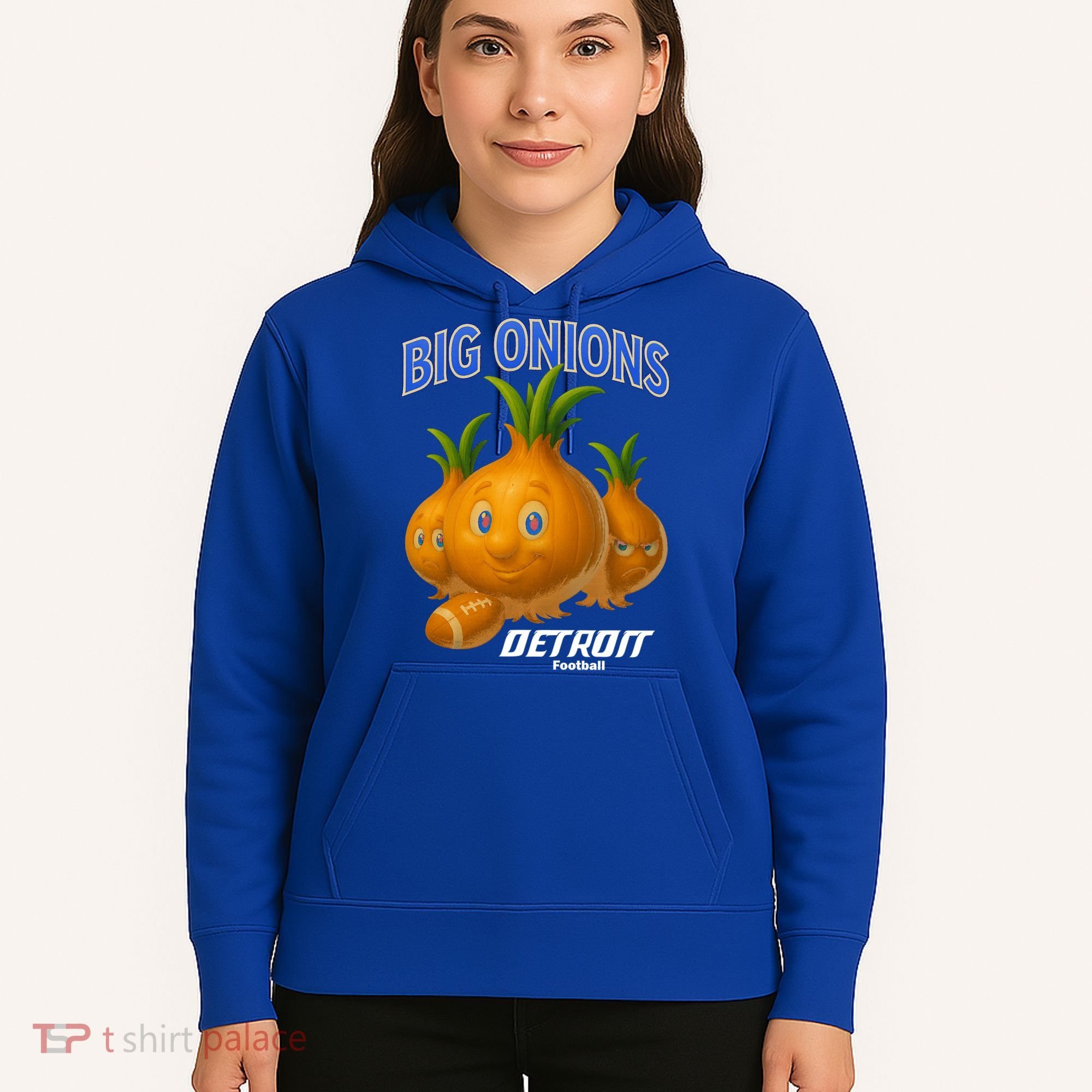 Funny Detroit Big Onions Football Hoodie