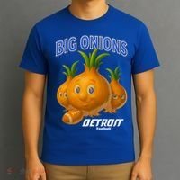 Funny Detroit Big Onions Football T-Shirt thumb 3