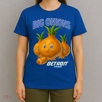 Funny Detroit Big Onions Football T-Shirt thumb 4