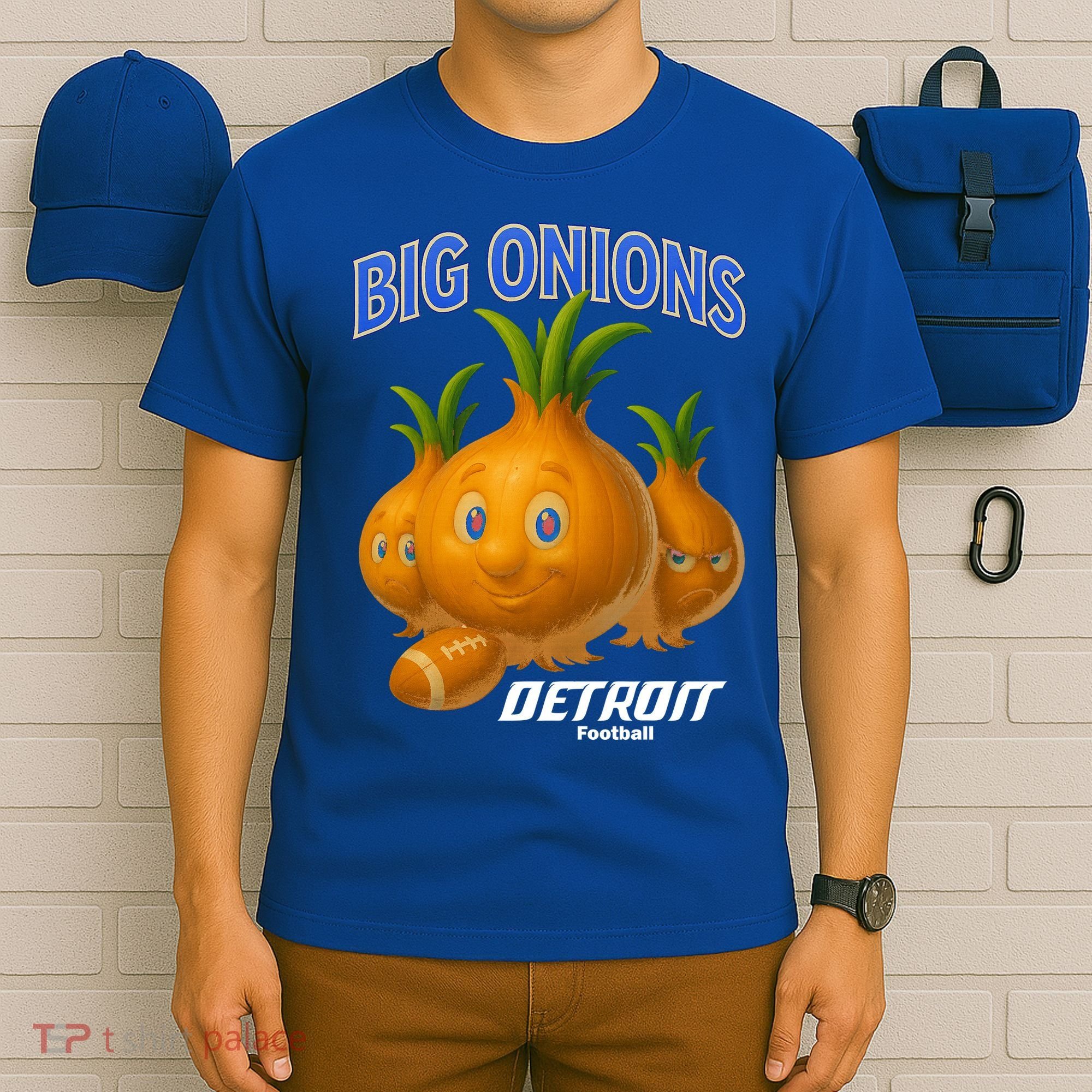 Funny Detroit Big Onions Football T-Shirt