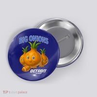 Funny Detroit Big Onions Football Button thumb 0