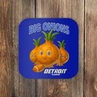 Funny Detroit Big Onions Football Coaster thumb 0