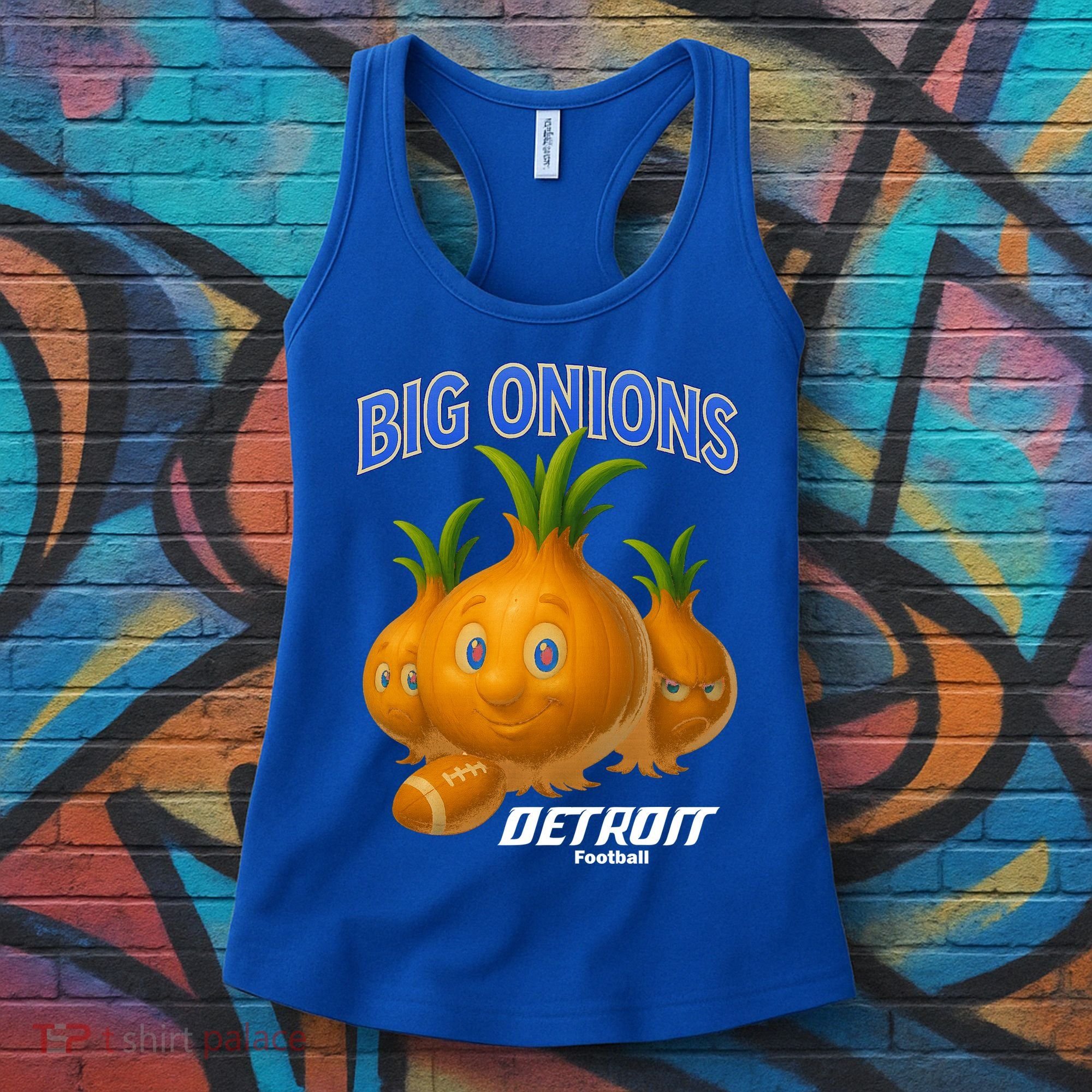 Funny Detroit Big Onions Football Women's Tank Top