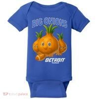 Funny Detroit Big Onions Football Baby Bodysuit thumb 0