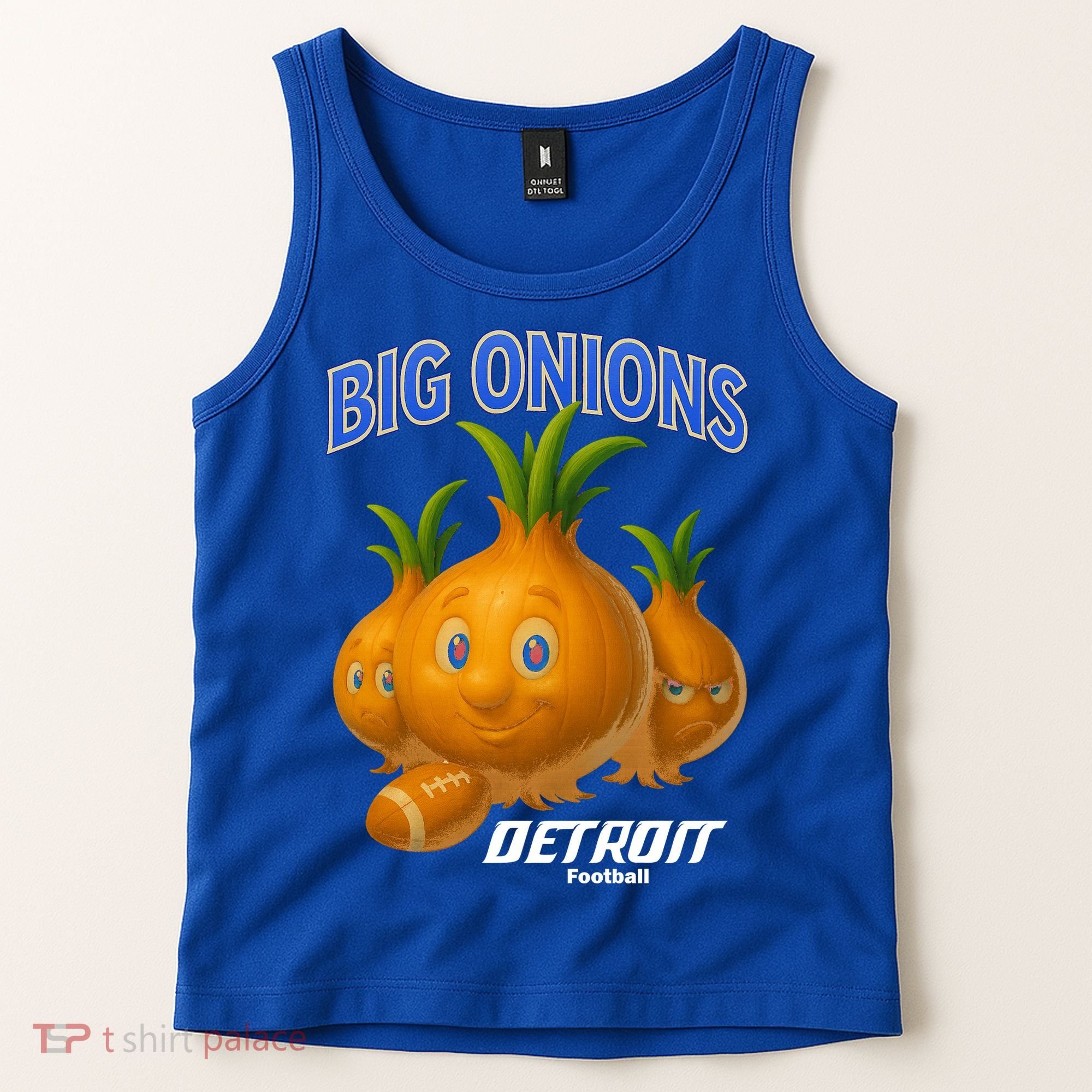 Funny Detroit Big Onions Football Tank Top