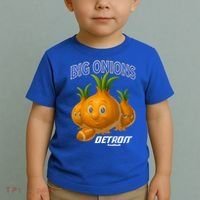 Funny Detroit Big Onions Football Toddler T-Shirt thumb 2