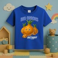Funny Detroit Big Onions Football Toddler T-Shirt thumb 3