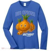 Funny Detroit Big Onions Football Women's Long Sleeve Shirt thumb 0