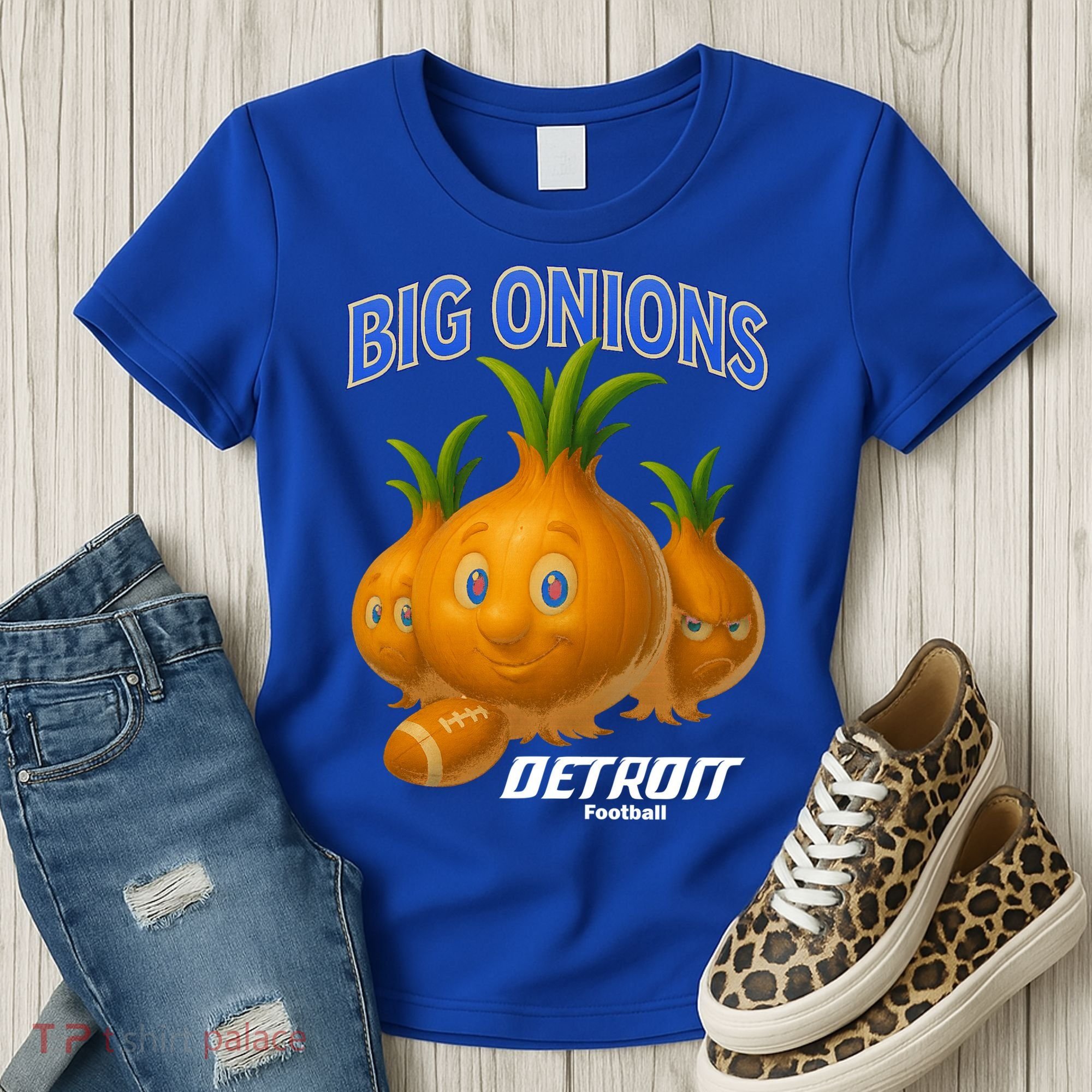 Funny Detroit Big Onions Football Women's T-Shirt