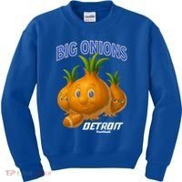 Funny Detroit Big Onions Football Kids Sweatshirt thumb 0