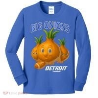 Funny Detroit Big Onions Football Kids Long Sleeve Shirt thumb 0
