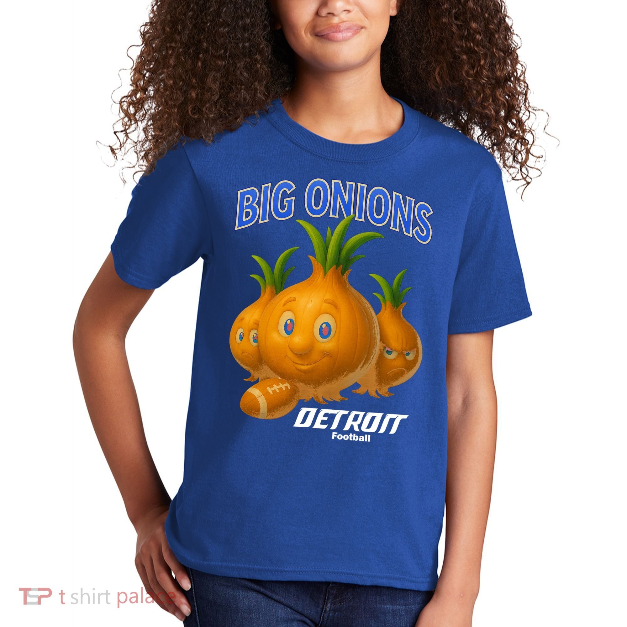 Funny Detroit Big Onions Football Kids T-Shirt
