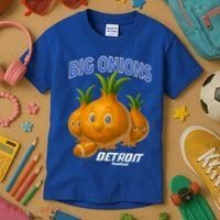 Funny Detroit Big Onions Football Kids T-Shirt thumb 3