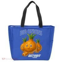 Funny Detroit Big Onions Football Tote Bag thumb 0