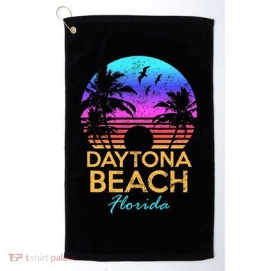 Florida Daytona Beach Sunset Vintage Golf Towel