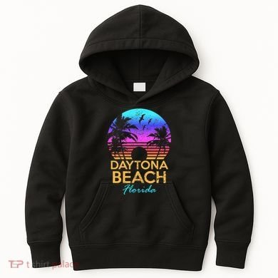 Florida Daytona Beach Sunset Vintage Kids Hoodie