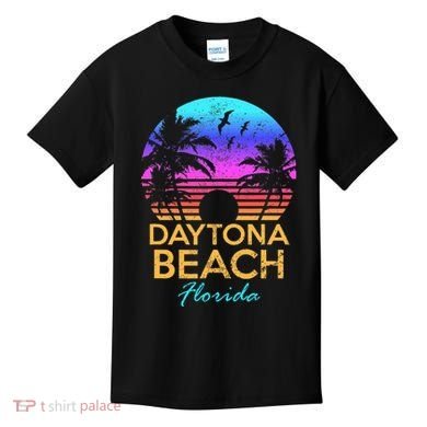 Florida Daytona Beach Sunset Vintage Kids T-Shirt