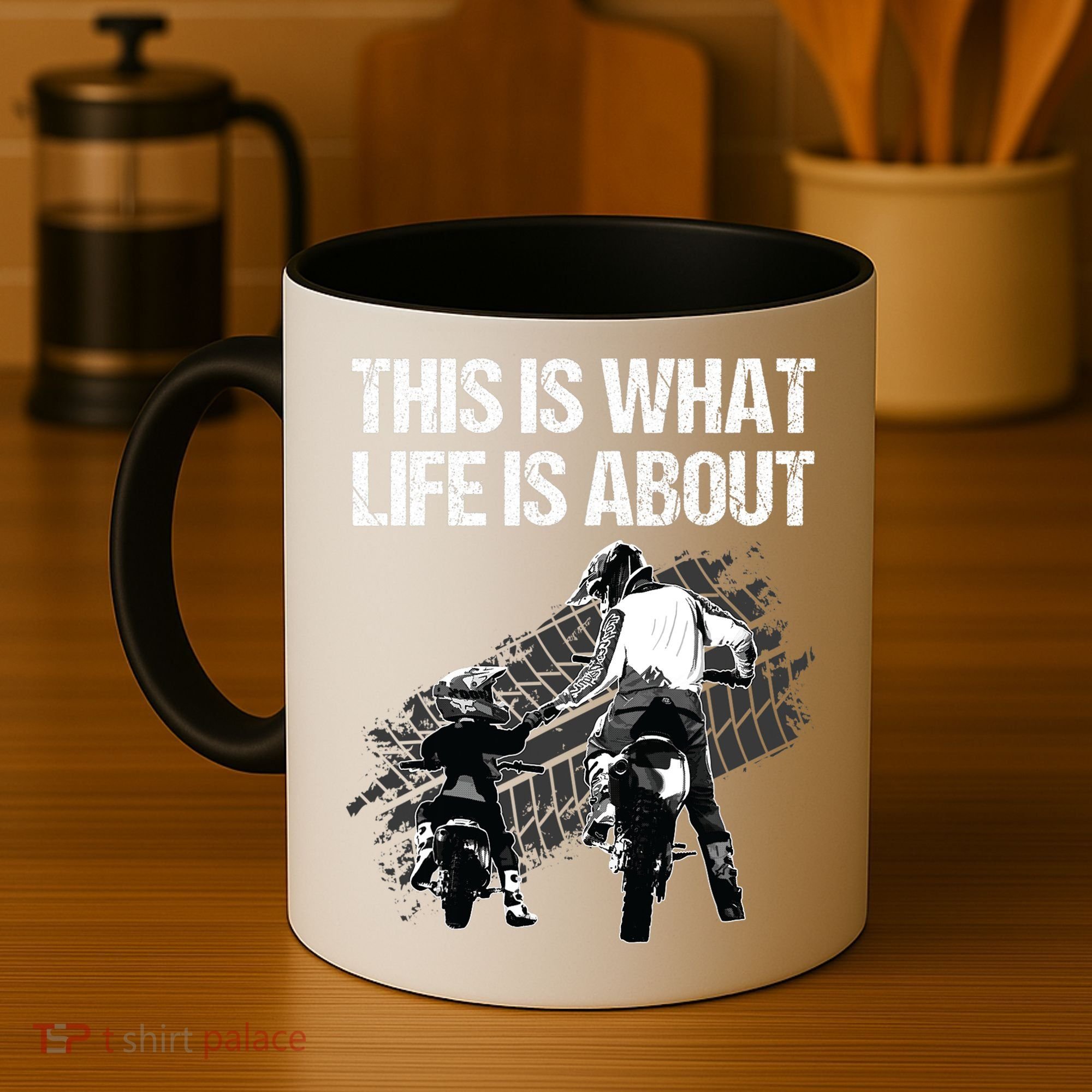 Funny Dirt Bike Art For Men Dad Boys Kid Motorcycle Lover Coffee Mug