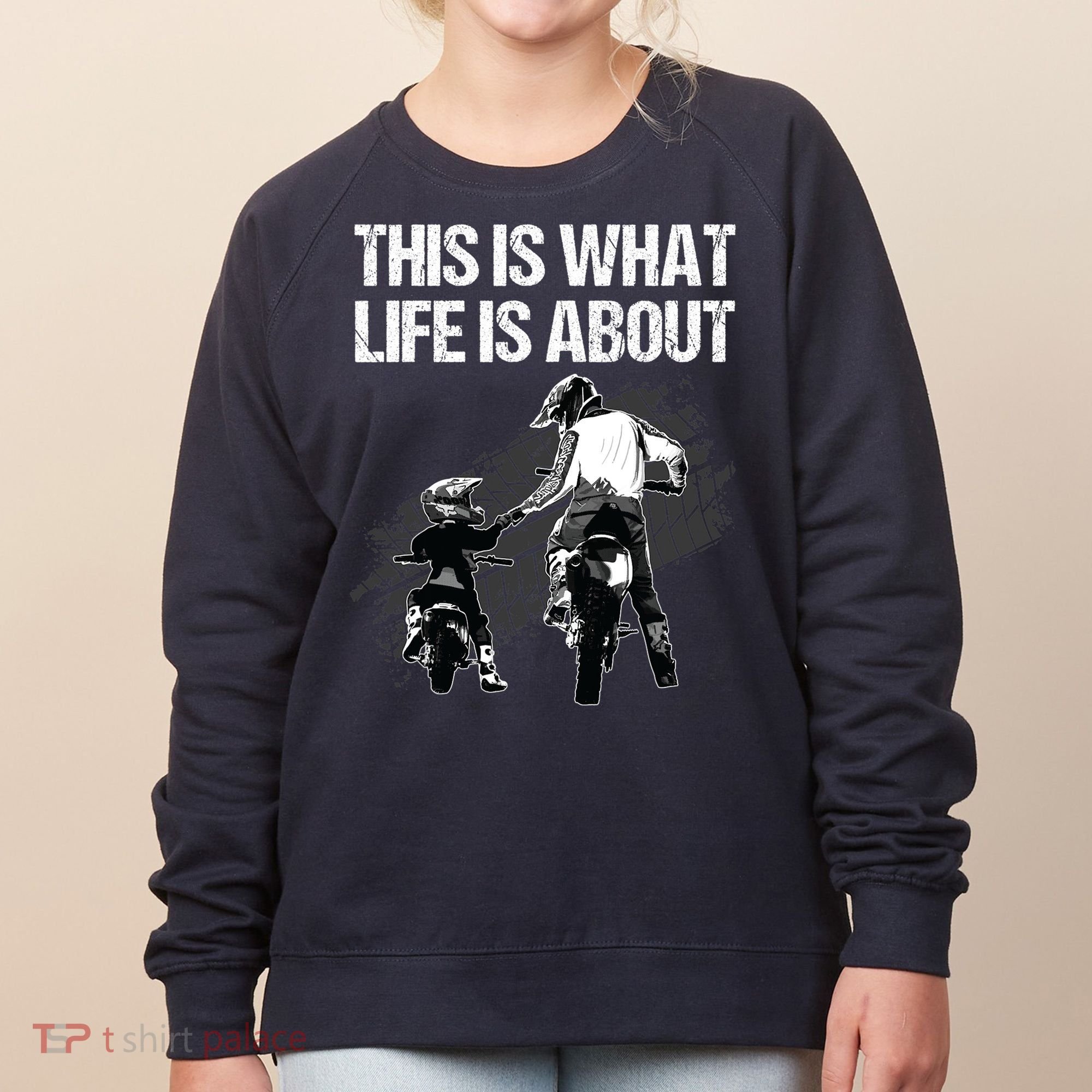 Funny Dirt Bike Art For Men Dad Boys Kid Motorcycle Lover Women's Sweatshirt