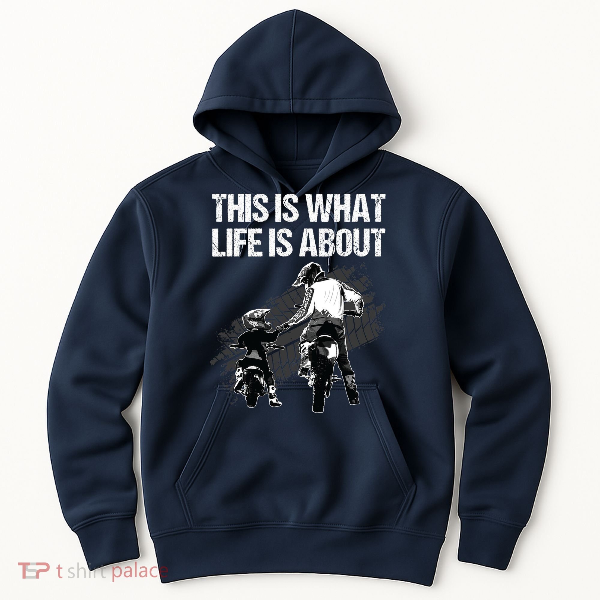 Funny Dirt Bike Art For Men Dad Boys Kid Motorcycle Lover Hoodie