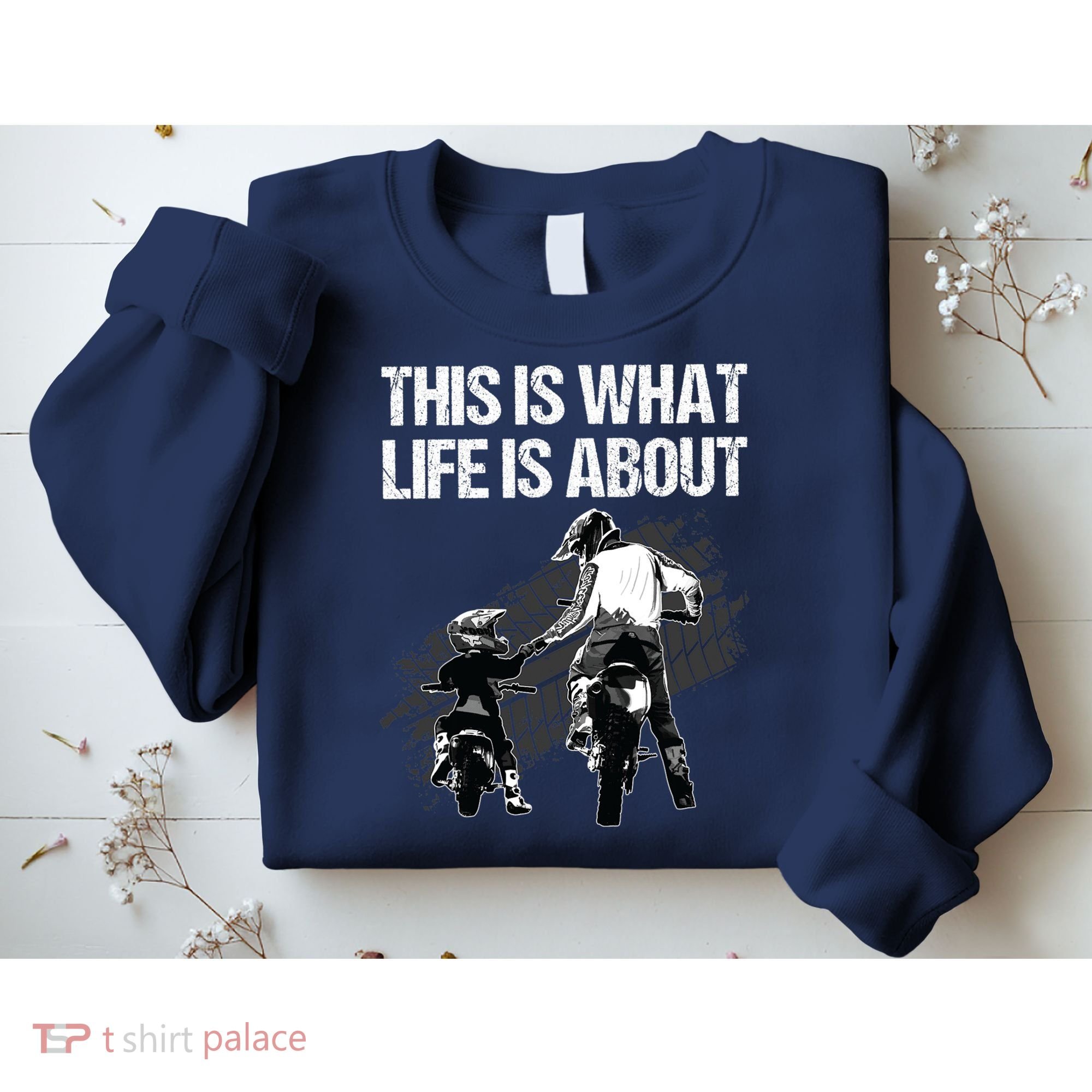 Funny Dirt Bike Art For Men Dad Boys Kid Motorcycle Lover Sweatshirt
