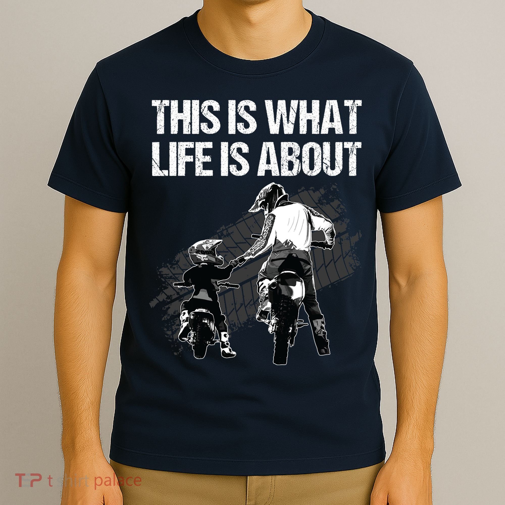 Funny Dirt Bike Art For Men Dad Boys Kid Motorcycle Lover T-Shirt