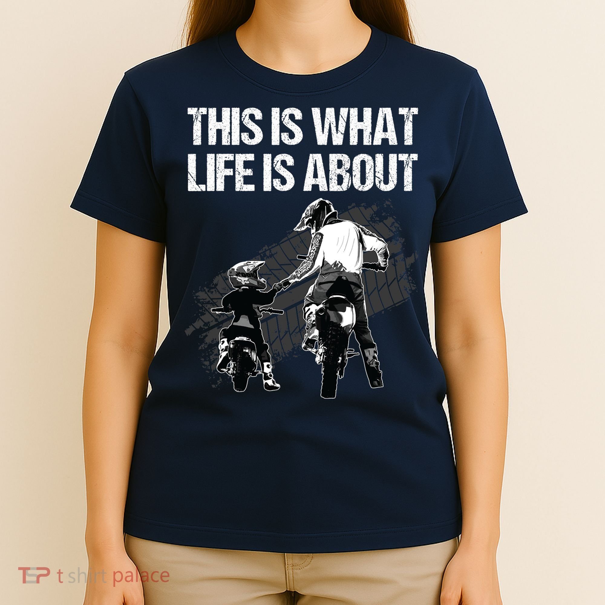 Funny Dirt Bike Art For Men Dad Boys Kid Motorcycle Lover T-Shirt